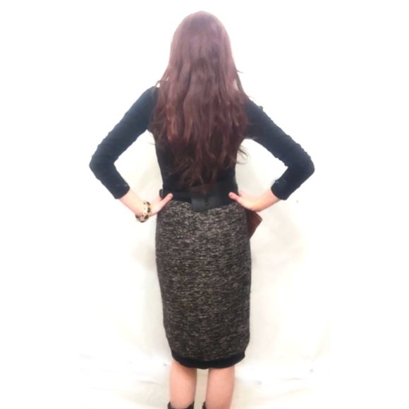 Vintage Designer Fendi Wool Knit Pencil Skirt- 44 - Picture 3 of 10